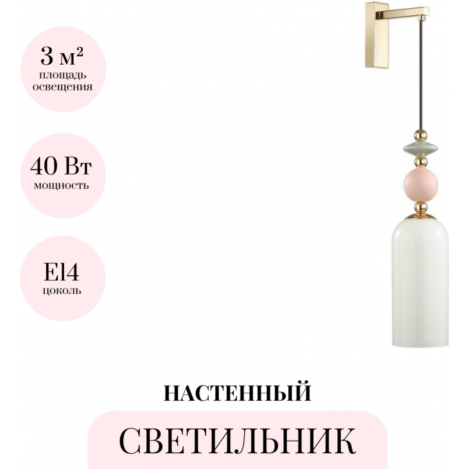 Бра ODEON LIGHT CLASSIC CANDY 4861/1WA Бра ODEON LIGHT CLASSIC CANDY 4861/1WA