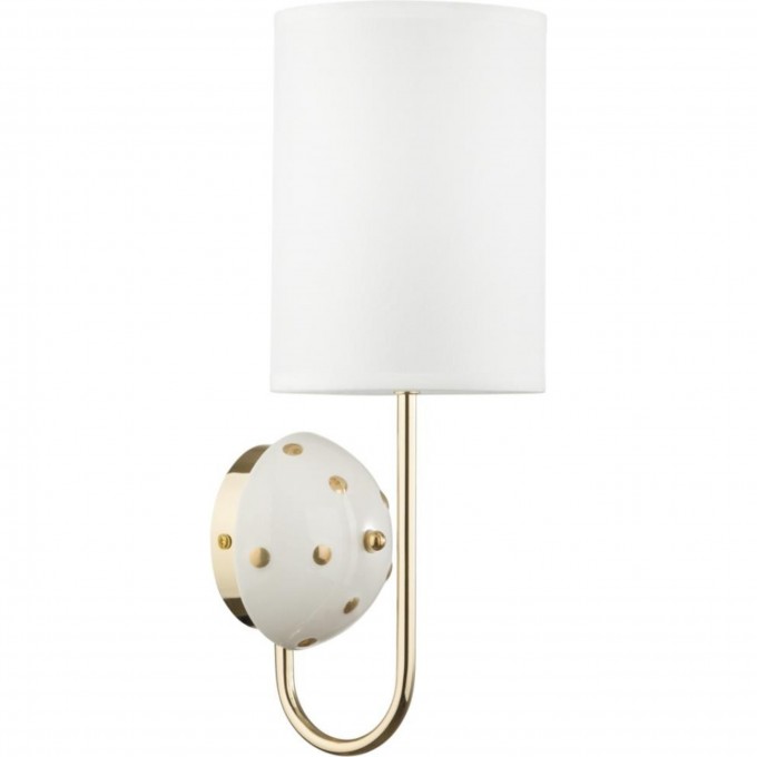 Бра ODEON LIGHT POLLEN MODERN ODL_EX24 43 E14 1*40W металл керамика ткань, золотой молочный белый 5423/1W Бра ODEON LIGHT POLLEN MODERN ODL_EX24 43 E14 1*40W металл керамика ткань, золотой молочный белый 5423/1W