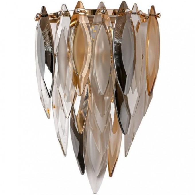 Бра ODEON LIGHT VILNA HALL ODL24 501 E14 3*40W золото/дымчатый/янтарный/матовый белый/металл/хрусталь 5068/3W Бра ODEON LIGHT VILNA HALL ODL24 501 E14 3*40W золото/дымчатый/янтарный/матовый белый/металл/хрусталь 5068/3W