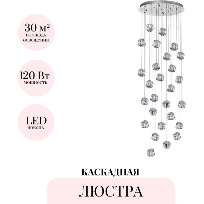Каскадная люстра ODEON LIGHT JEMSTONE 5084/120L Каскадная люстра ODEON LIGHT JEMSTONE 5084/120L