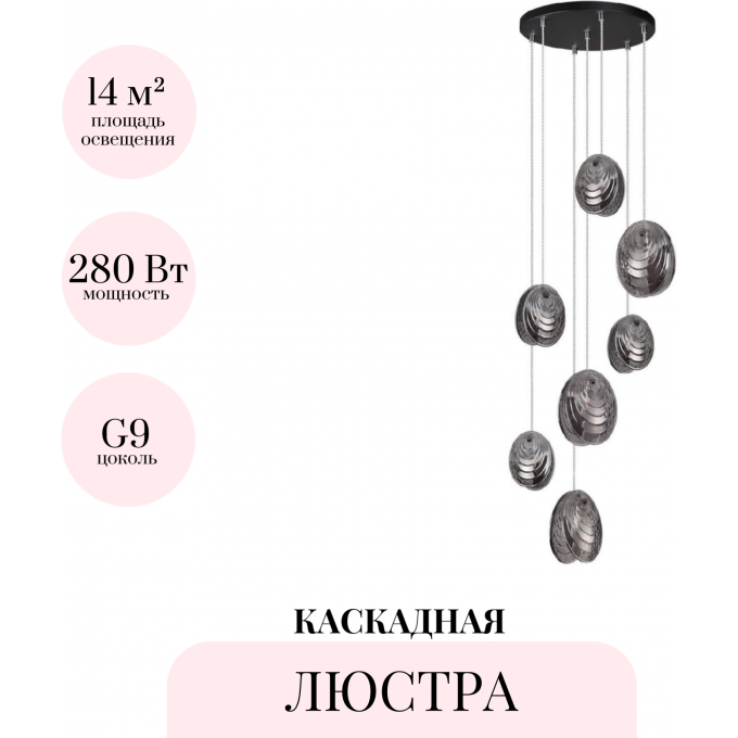 Каскадная люстра ODEON LIGHT MUSSELS 5038/7 Каскадная люстра ODEON LIGHT MUSSELS 5038/7