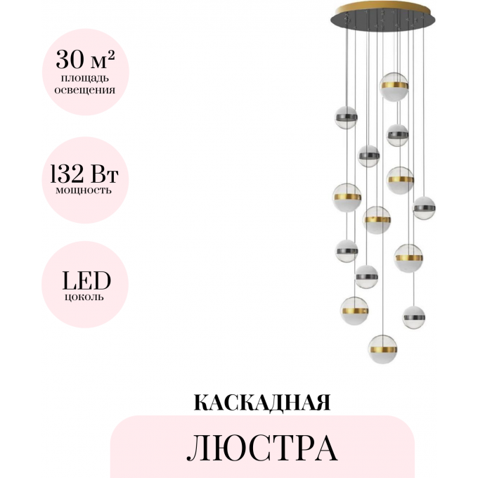 Каскадная люстра ODEON LIGHT RONI 5037/132L Каскадная люстра ODEON LIGHT RONI 5037/132L
