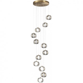 Люстра ODEON LIGHT MIRAGE L-VISION ODL24 451 LED 83W 4000K 5047лм металл акрил, античная бронза