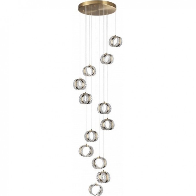 Люстра ODEON LIGHT MIRAGE L-VISION ODL24 451 LED 83W 4000K 5047лм металл акрил, античная бронза 5030/83L Люстра ODEON LIGHT MIRAGE L-VISION ODL24 451 LED 83W 4000K 5047лм металл акрил, античная бронза 5030/83L
