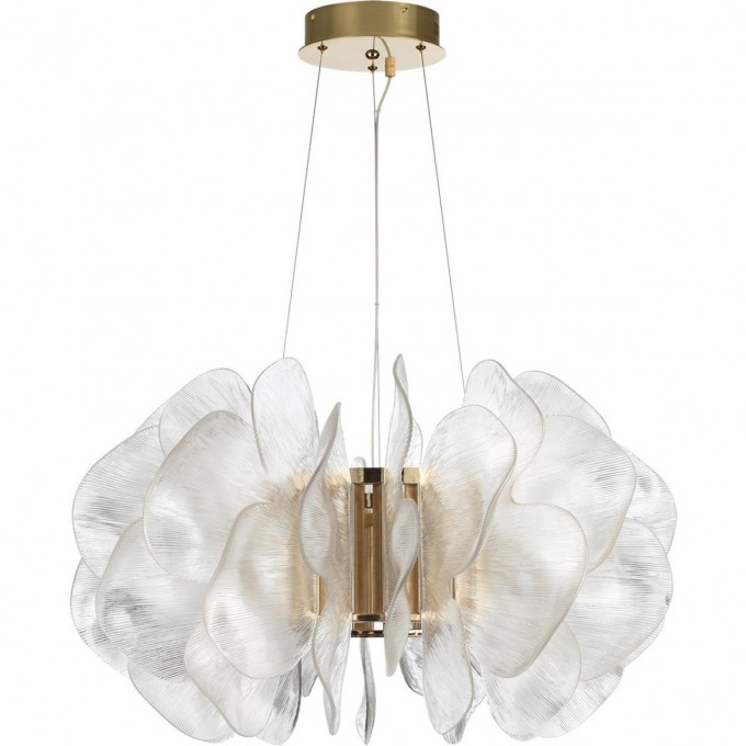 Люстра ODEON LIGHT SIAMA L-VISION ODL25 559 LED 115W 3500K 7789Лм под латунь/прозрачный/акрил 5089/115L Люстра ODEON LIGHT SIAMA L-VISION ODL25 559 LED 115W 3500K 7789Лм под латунь/прозрачный/акрил 5089/115L