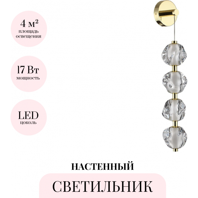 Настенный светильник ODEON LIGHT JEMSTONE 5085/17WL Настенный светильник ODEON LIGHT JEMSTONE 5085/17WL