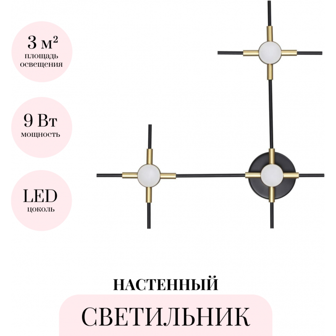 Настенный светильник ODEON LIGHT L-VISION COSTELLA 3906/9WL Настенный светильник ODEON LIGHT L-VISION COSTELLA 3906/9WL