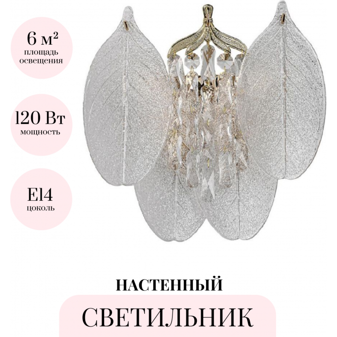 Настенный светильник ODEON LIGHT TEARS HALL 5049/3W Настенный светильник ODEON LIGHT TEARS HALL 5049/3W