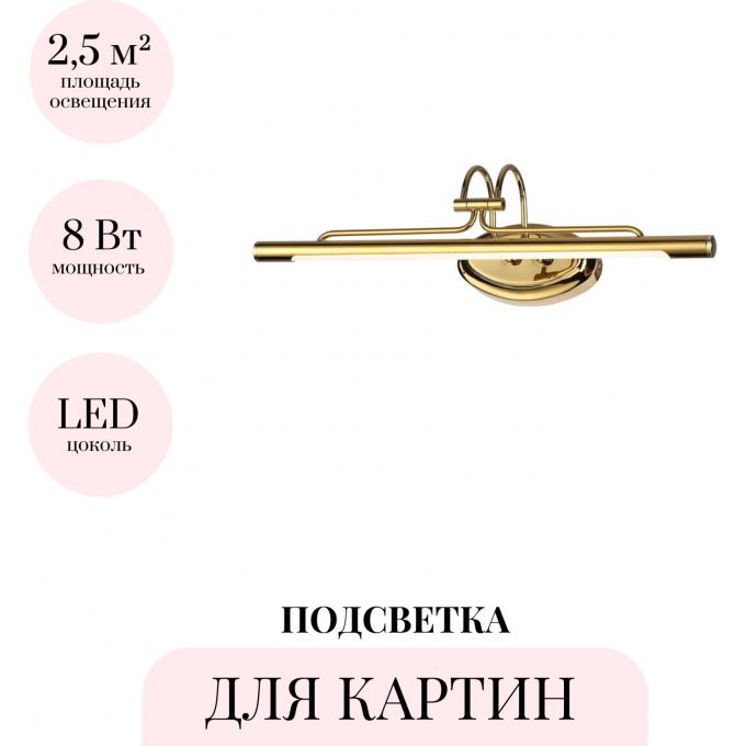 Подсветка для картин ODEON LIGHT BACCA 4906/8WL Подсветка для картин ODEON LIGHT BACCA 4906/8WL