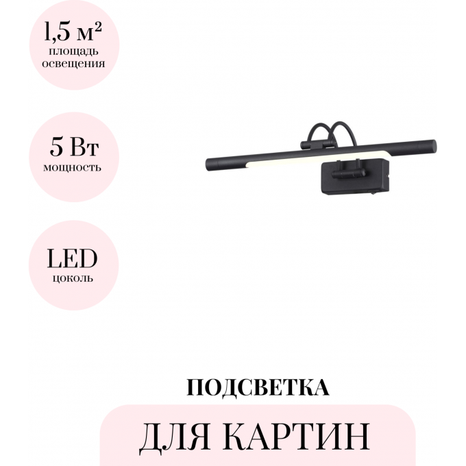 Подсветка для картин ODEON LIGHT REVOLA 4909/5WL Подсветка для картин ODEON LIGHT REVOLA 4909/5WL