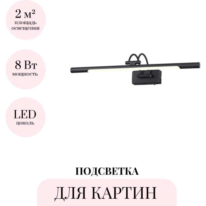 Подсветка для картин ODEON LIGHT REVOLA 4909/8WL Подсветка для картин ODEON LIGHT REVOLA 4909/8WL