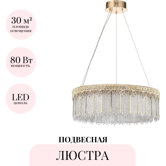 Подвесная люстра ODEON LIGHT CLEO L-VISION 5091/80L Подвесная люстра ODEON LIGHT CLEO L-VISION 5091/80L
