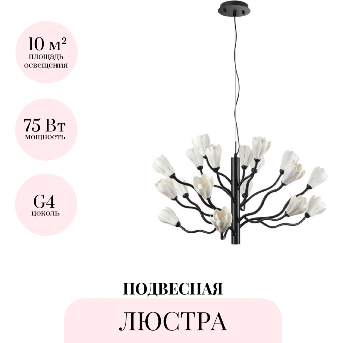 Подвесная люстра ODEON LIGHT GARDI MODERN 5090/18 Подвесная люстра ODEON LIGHT GARDI MODERN 5090/18