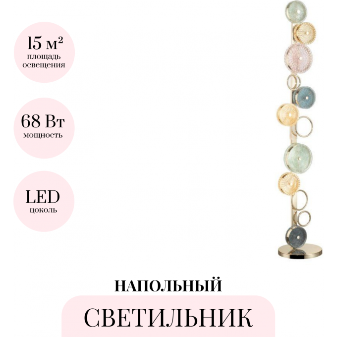 Торшер ODEON LIGHT CARAMELLA 5412/68FL 5412-68FL Торшер ODEON LIGHT CARAMELLA 5412/68FL 5412-68FL